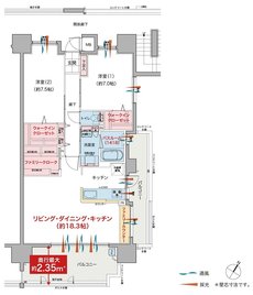 ヴェルディ沖野上［パークテラス］II 間取り G type menu2（2～15階）