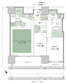 グランドヒルズ恵比寿 間取り 80J-1 type