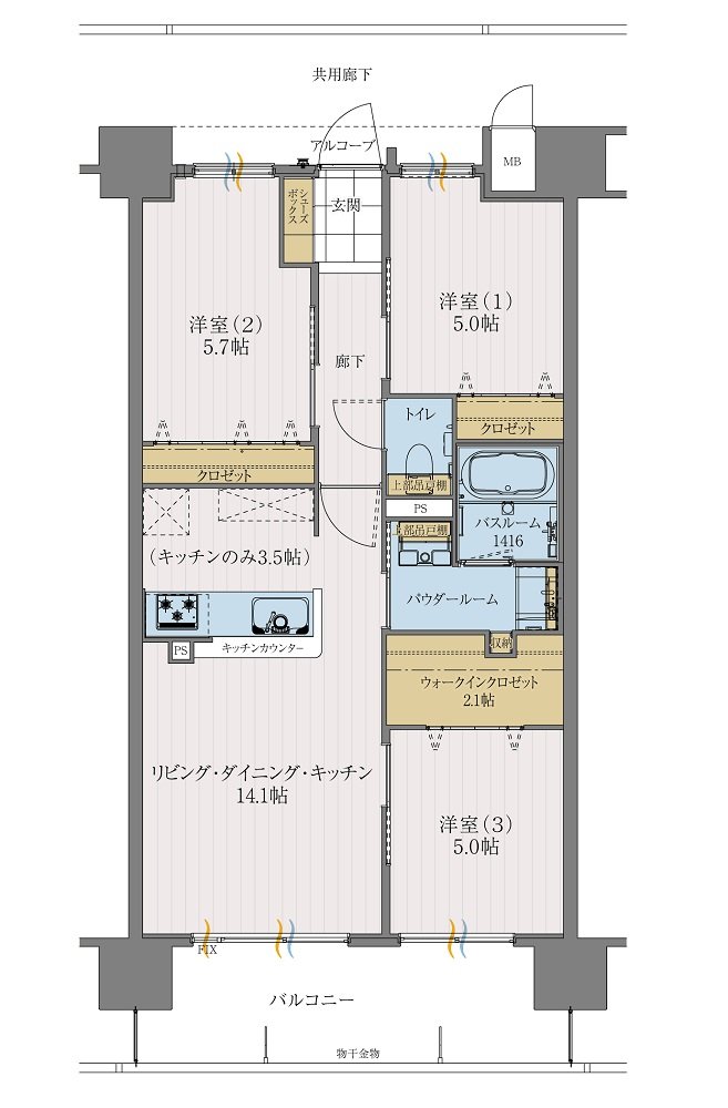 アルファステイツ西福原 間取り D  TYPE