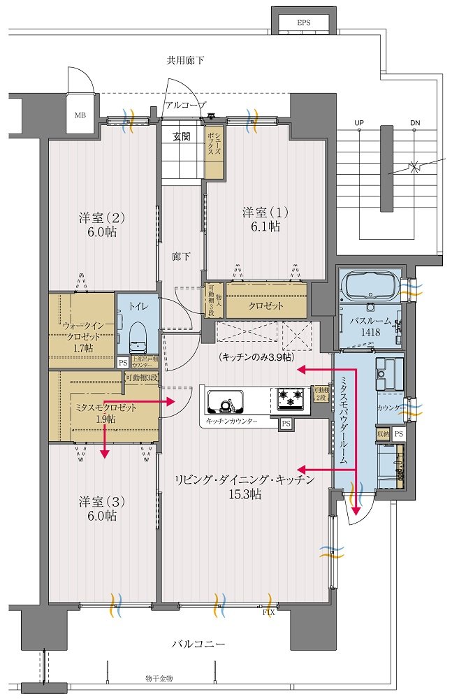 アルファステイツ西福原 間取り G TYPE