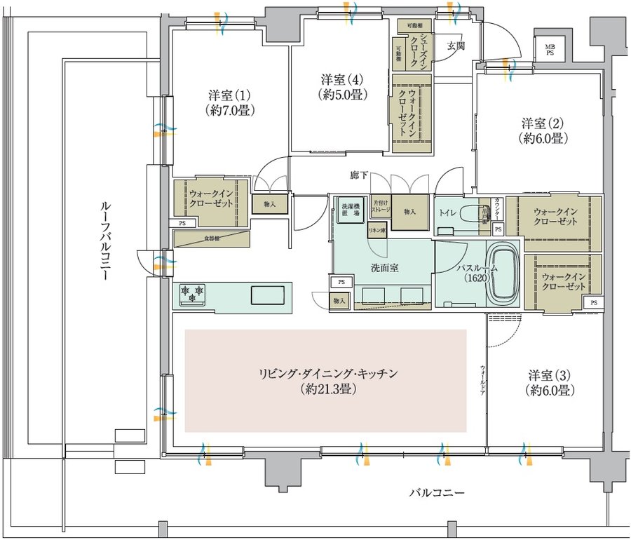 クリオ レジダンス大船シーズンテラス 間取り Eg2-Rタイプ