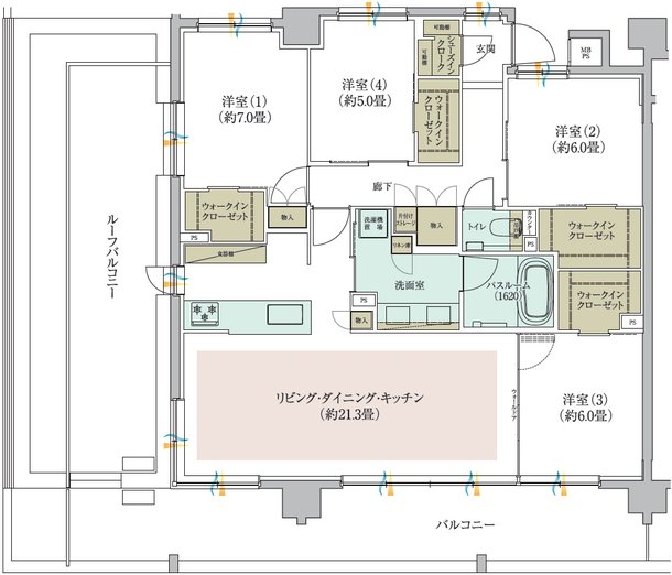 クリオ レジダンス大船シーズンテラス 間取り Eg2-Rタイプ