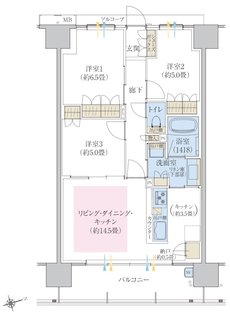 ヴェリテ東岸和田駅前 間取り Gタイプ
