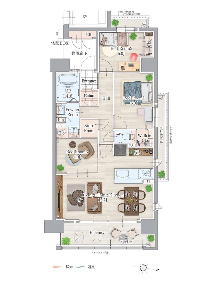 サンレリウス小倉片野NEXT 間取り D type