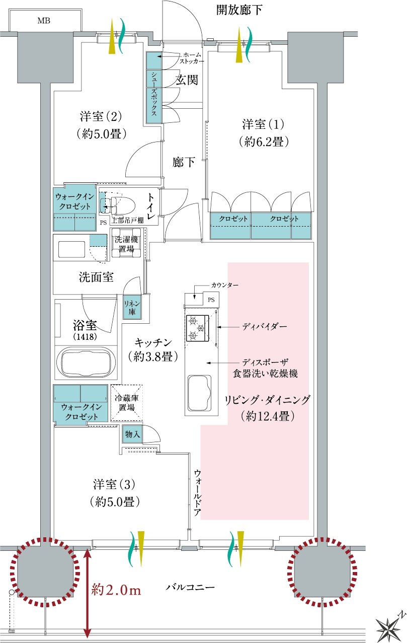 メイツ川越南台 間取り D type