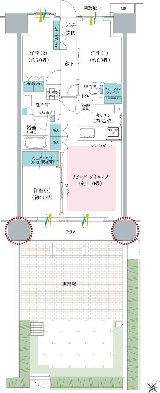 メイツ川越南台 間取り Eg type