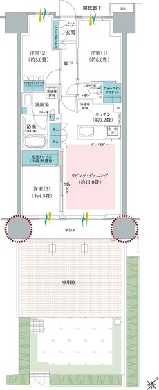 メイツ川越南台 間取り Eg type