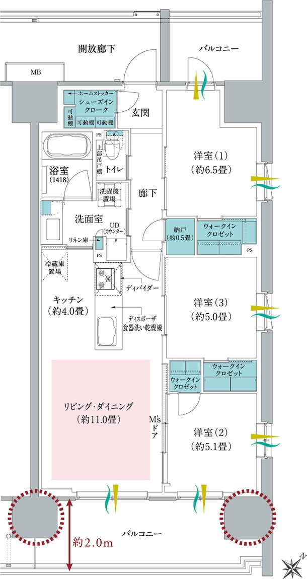メイツ川越南台 間取り Htype