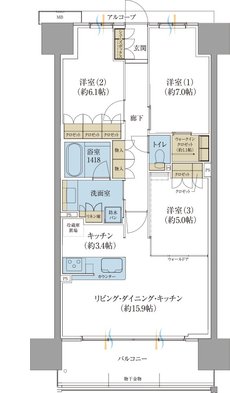 ブランシエラ浜松 ザ・レジデンス 間取り B type