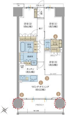 ブランシエラ浜松 ザ・レジデンス 間取り D type