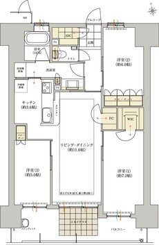 ロイヤルガーデン福島 間取り B TYPE