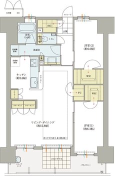 ロイヤルガーデン福島 間取り B TYPE MENU PLAN