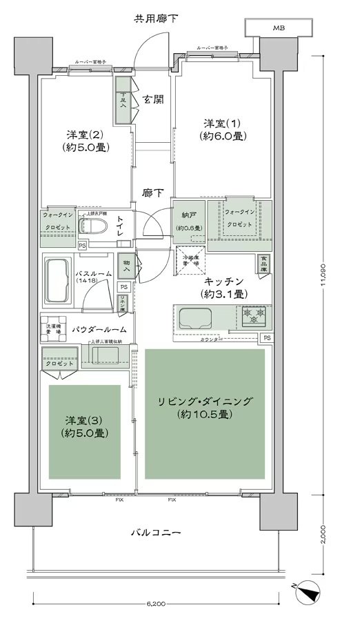 ガーデンハウス成増 間取り E2_a(A(BX3-BX4) type