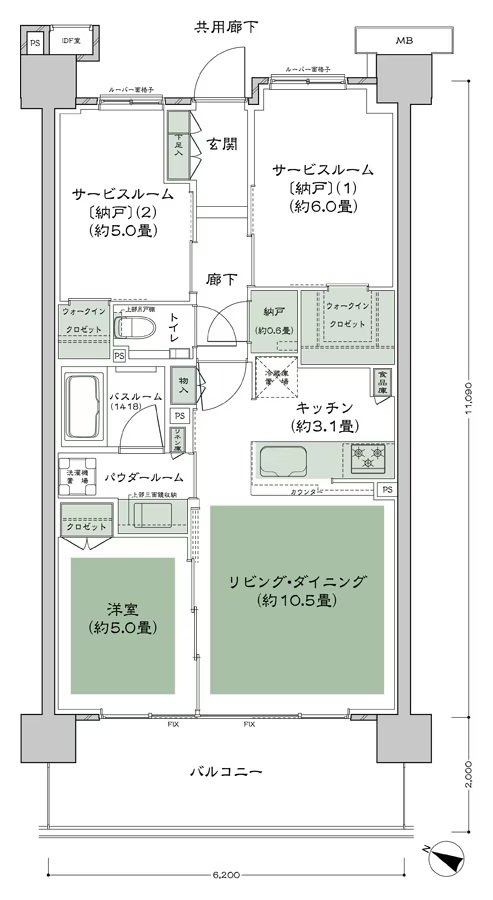 ガーデンハウス成増 間取り E4_a(A(BX5-BX6) type