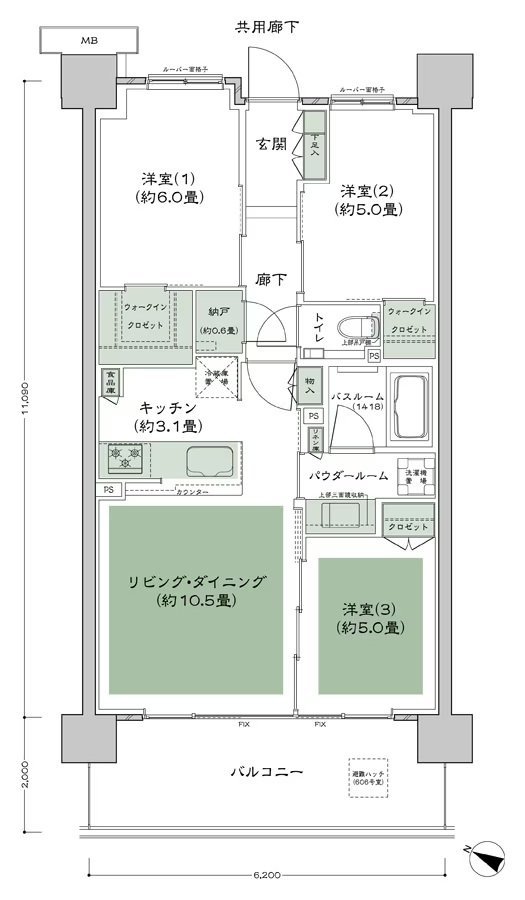 ガーデンハウス成増 間取り E2a type