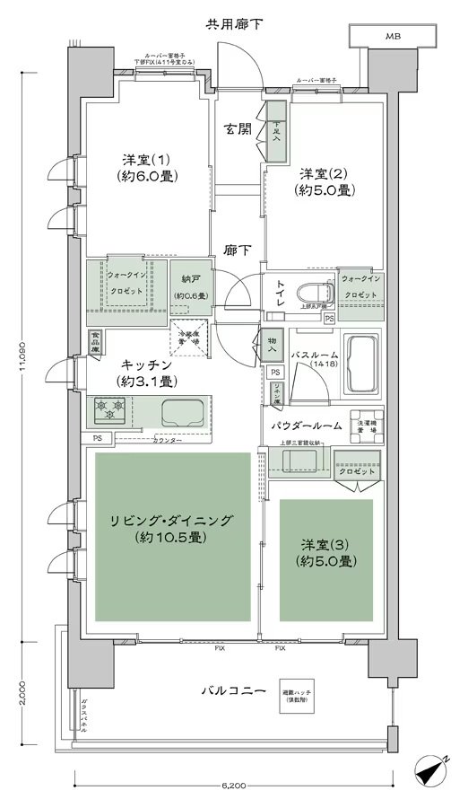 ガーデンハウス成増 間取り E2b type