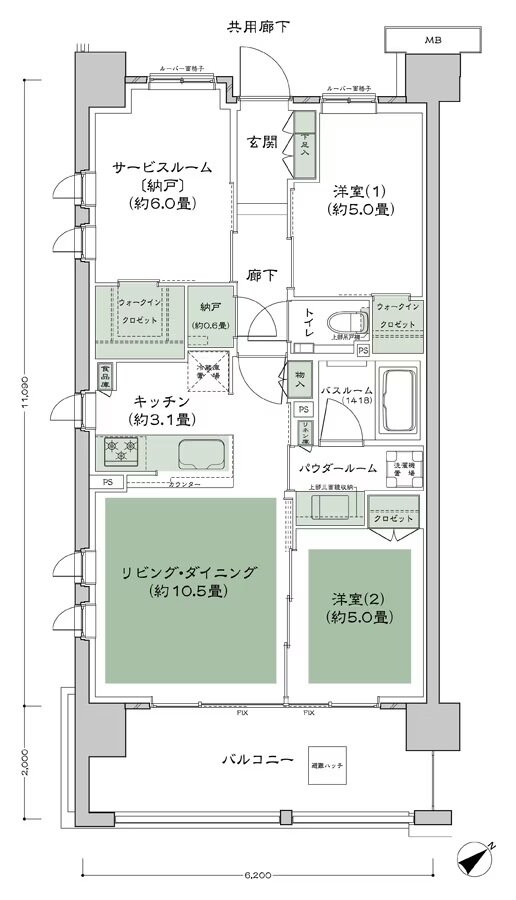 ガーデンハウス成増 間取り E3b type