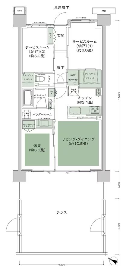 ガーデンハウス成増 間取り E4’at type