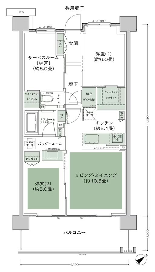 ガーデンハウス成増 間取り E3’c type