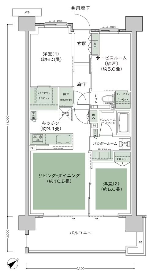 ガーデンハウス成増 間取り E3c type