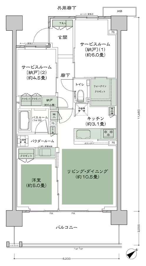 ガーデンハウス成増 間取り F2 type