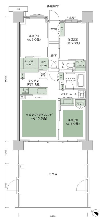 ガーデンハウス成増 間取り E2at type