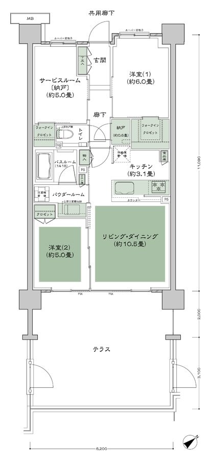 ガーデンハウス成増 間取り E3’ct type