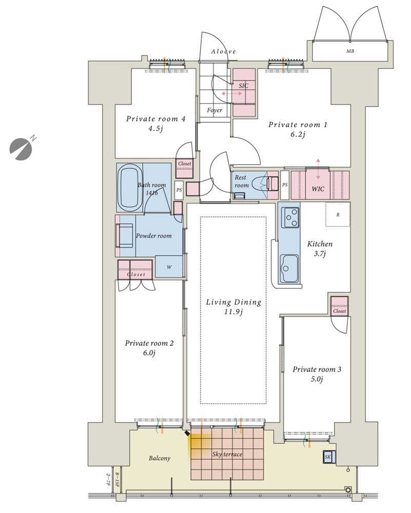 ロイヤルガーデンシティ宇多津中央公園 間取り D TYPE