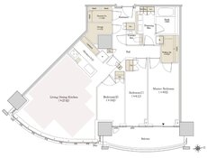 ＴＨＥ　ＴＯＹＯＭＩ　ＴＯＷＥＲ　ＭＡＲＩＮＥ＆ＳＫＹ 間取り W-113Ase type