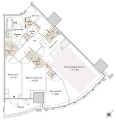 ＴＨＥ　ＴＯＹＯＭＩ　ＴＯＷＥＲ　ＭＡＲＩＮＥ＆ＳＫＹ 間取り W-79Cse type