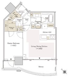 ＴＨＥ　ＴＯＹＯＭＩ　ＴＯＷＥＲ　ＭＡＲＩＮＥ＆ＳＫＹ 間取り W-50Asw type