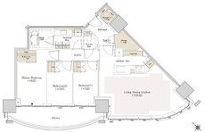 ＴＨＥ　ＴＯＹＯＭＩ　ＴＯＷＥＲ　ＭＡＲＩＮＥ＆ＳＫＹ 間取り E-95Bsw type