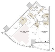 ＴＨＥ　ＴＯＹＯＭＩ　ＴＯＷＥＲ　ＭＡＲＩＮＥ＆ＳＫＹ 間取り W-84Bnw type