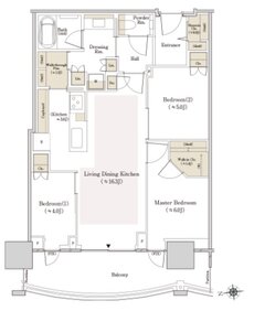 ＴＨＥ　ＴＯＹＯＭＩ　ＴＯＷＥＲ　ＭＡＲＩＮＥ＆ＳＫＹ 間取り W-74Cw type