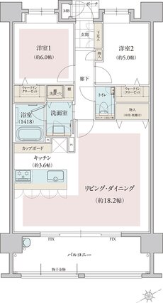 フリーディア和白レジデンス 間取り C type（select3）
