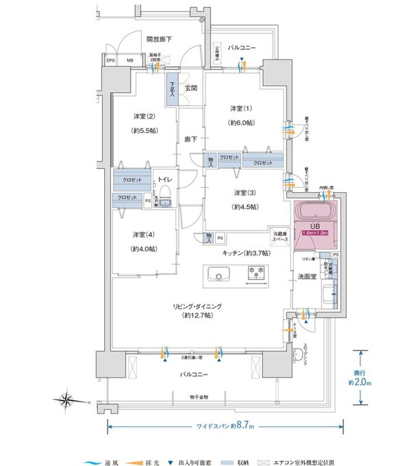 ポレスター道ノ尾駅前 間取り C1タイプ