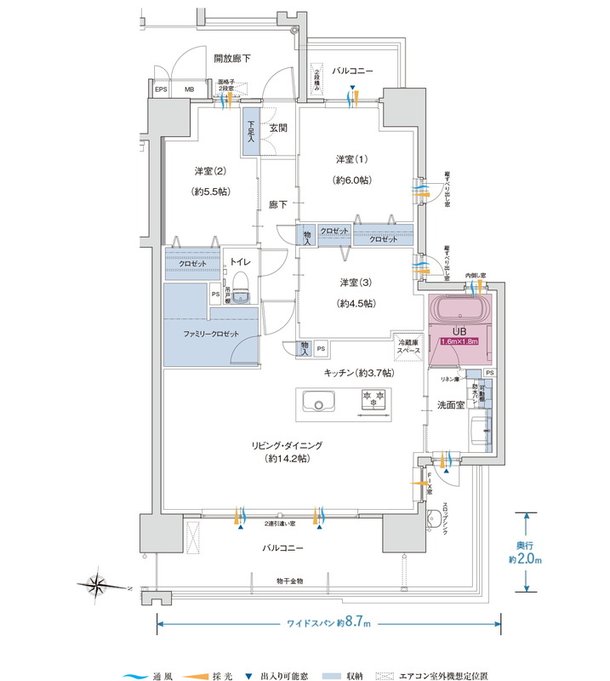 ポレスター道ノ尾駅前 間取り C3タイプ