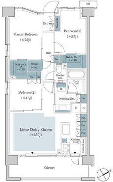 パークホームズ上板橋 間取り 75Eタイプ