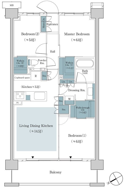 パークホームズ上板橋 間取り 72Pタイプ