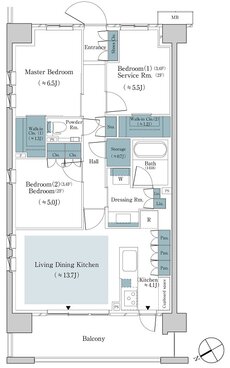 パークホームズ上板橋 間取り 75Qタイプ