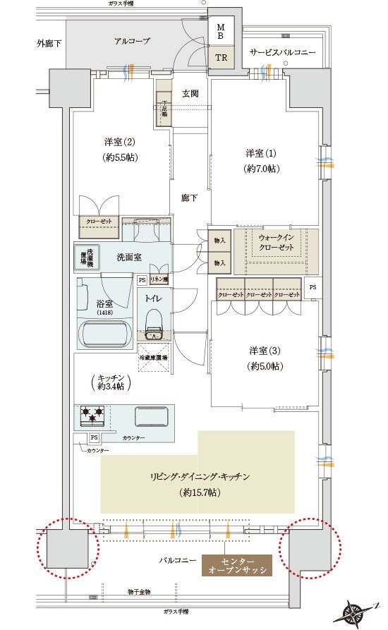 クレアホームズ住ノ江 間取り F type
