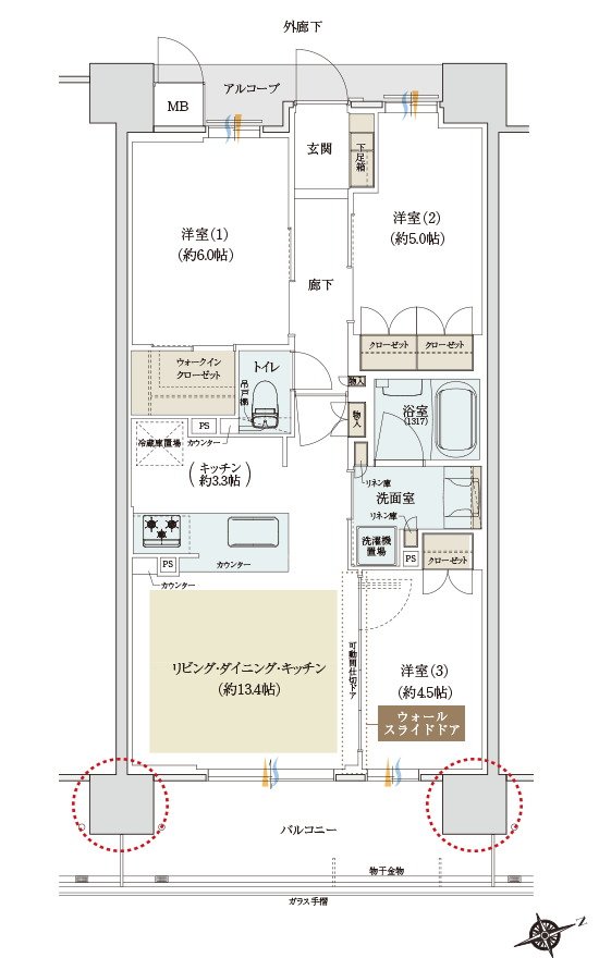 クレアホームズ住ノ江 間取り B type