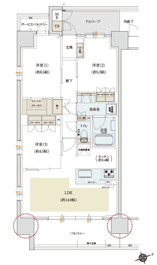 クレアホームズ住ノ江 間取り Aタイプ(先着順)