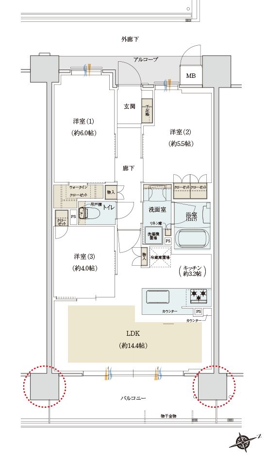 クレアホームズ住ノ江 間取り Dタイプ