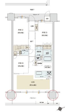 クレアホームズ住ノ江 間取り Dタイプ