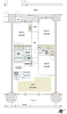 クレアホームズ住ノ江 間取り Eタイプ