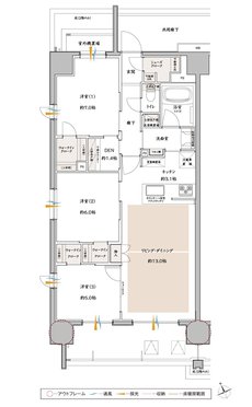 サンクレイドル飯能II 間取り A type