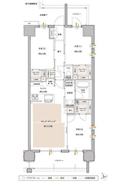 サンクレイドル飯能II 間取り F type
