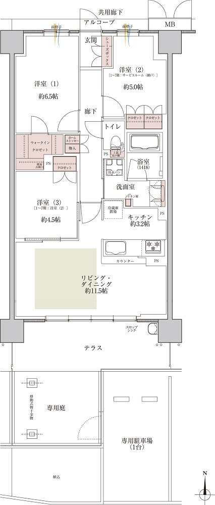 メイツ園田テラスシティ 間取り F1g TYPE