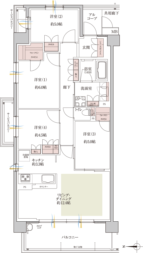 メイツ園田テラスシティ 間取り A TYPE